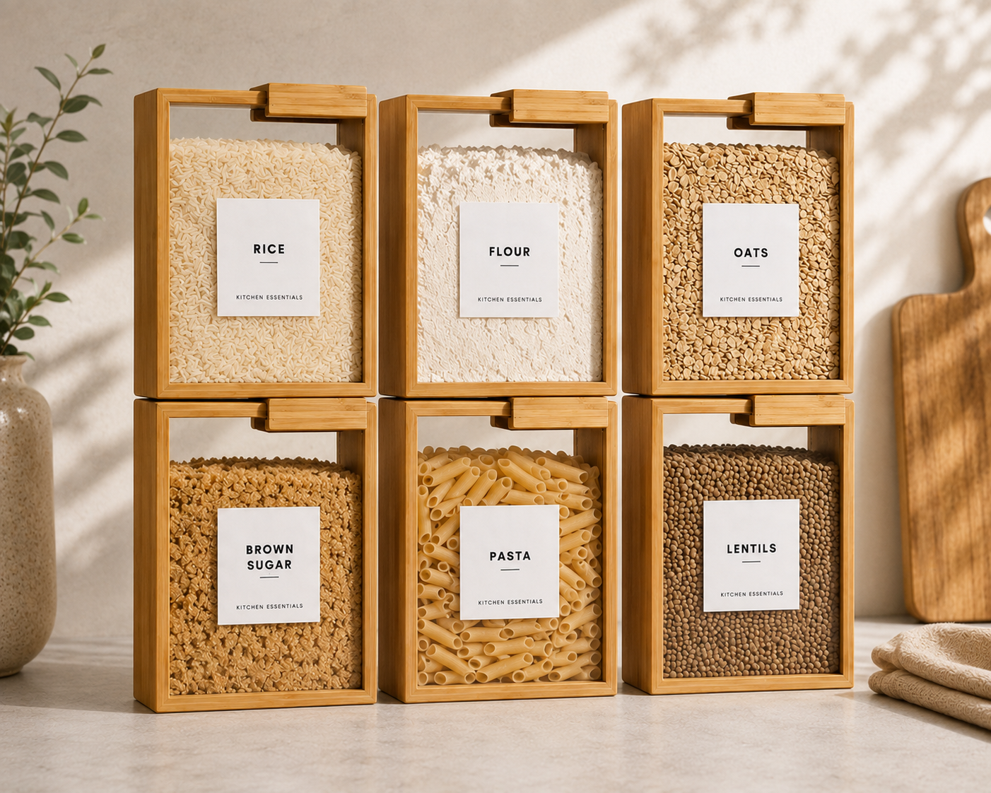 Bamboo Pantry Organiser